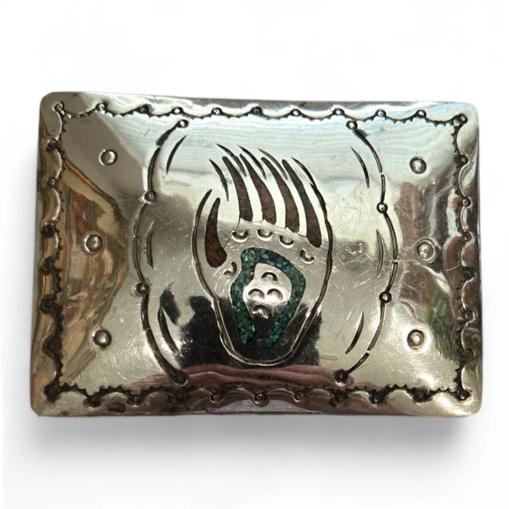 Vintage Belt Buckle Nickel Silver 1